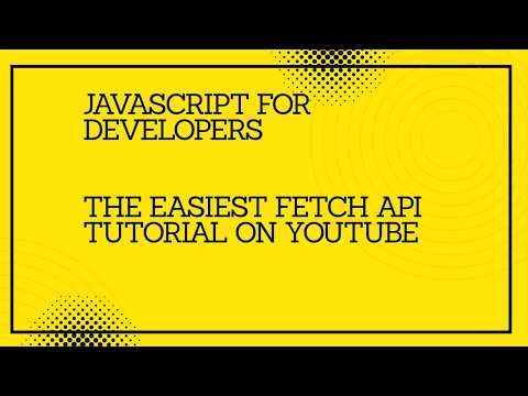 The Easiest Fetch API Tutorial on YouTube #javascript #typescript #react #programming