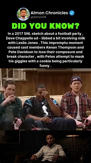 In a 2017 SNL sketch about a football party, Dave Chappelle ad-libbed a bit invo...