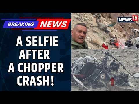 Indian Army Chopper Crash in Leh, All Three Officers On Board Survive; Selfie Goes Viral | News18