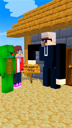 JJ and Mikey Go to Villagers Party - MAIZEN Funny Animation #minecraft #shorts