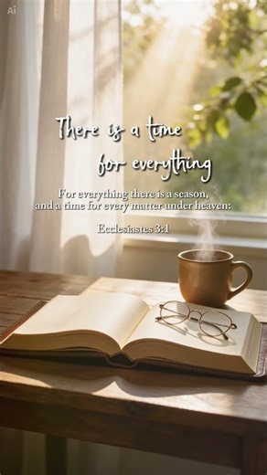 For everything there is a season, and a time for every matter under heaven.— Ecclesiastes 3:1 🙏