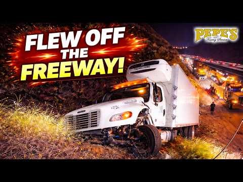DUI Driver Sent This Truck Off the Freeway…