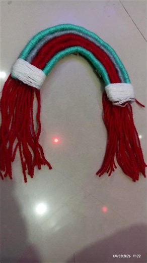 जुगाड से बनाया rainbow।wool craft ideas #diy #shorts #woolcraft #viral