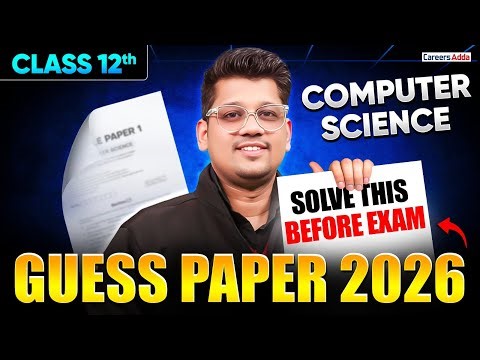 Class 12 Computer Science Guess Paper 2026 | CS Full Revision | Board Exam 2026