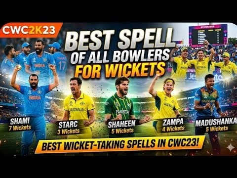 Top wickets in CWC2k23 . Best wicket taking spell in CWC2k23| #viral #cwc23 