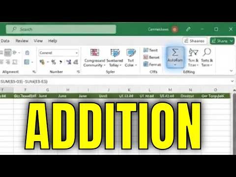 How to Sum a Column or Row of Excel Cells