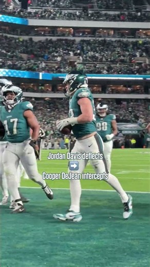 Jordan Davis and Cooper DeJean team up to nab the interception #shorts