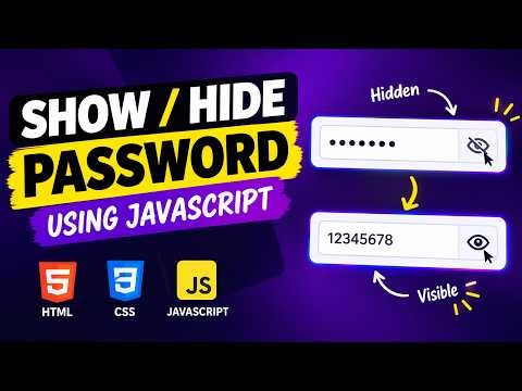 Show & Hide Password Using JavaScript 👁️ | Beginner Project