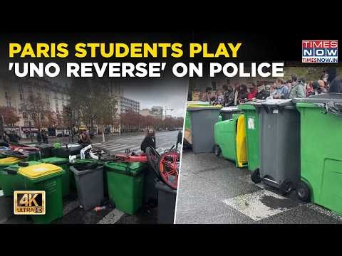 PARIS UNREST: Angry Students Barricade Own High School Then Macron's France Police Does This| 4K