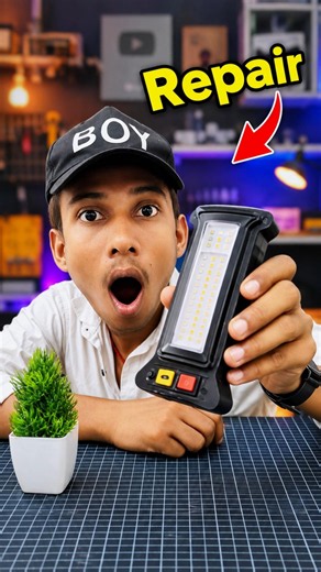 Dead LED Torch Repair | Rechargeable Light Repairing | Emergency Light Battery Replacement | #shorts