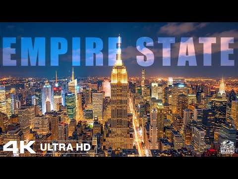 Empire State Building 4K 🇺🇸 | Spectacular Manhattan Skyline & New York City Lights at Night ✨