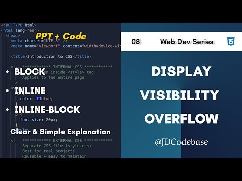 Display, Visibility & Overflow – CSS Tutorial for Beginners | Web Development Series | JDCodebase