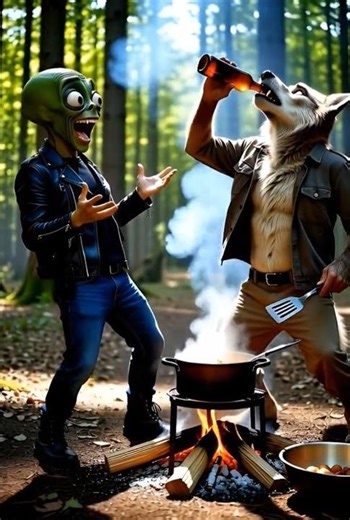 Werewolf Teaches Alien How to Cook (Gone Wrong)