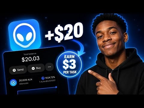 Alien App Update: Free $20 ALN Tokens, Earn $3 Per Task Easily || Withdrawal Process 