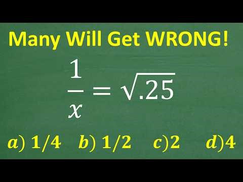 This Algebra Equation Is Easy…BUT Can You Solve Without A CALCULATOR?