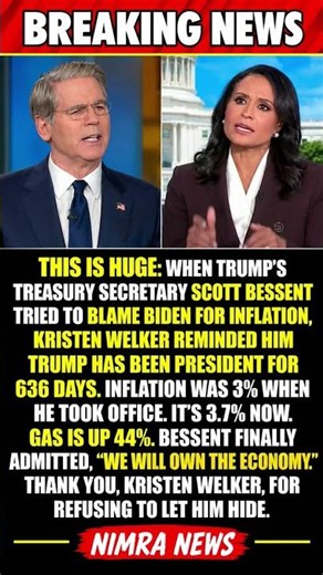 THIS IS HUGE: Kristen Welker just pressed Trump’s Treasury Secretary on inflation
