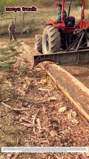 Extraordinary Pulling Force: How Tractor Machines Bark Logs with High Precision