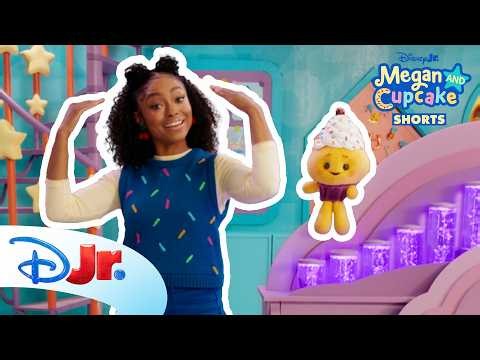 Sing Along to Head, Shoulders, Knees and Toes 🙆‍♀️🎶 | Megan and Cupcake Shorts | Disney Jr.