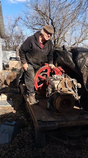 1918 Hit & Miss Engine After 10 Years Under Tarp