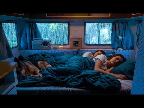 Peaceful Car Rainstorm ⛈️ Soft Thunder Night Ambience for Deep Relaxation, Sleep Well, ASMR