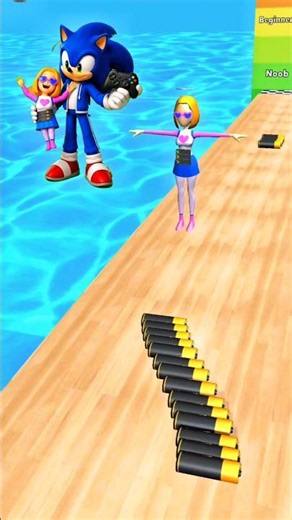 Sonic vs Battery Run & Rush! 🎮 Epic Controller + Doll Gameplay! #sonic #viral #funny #trending