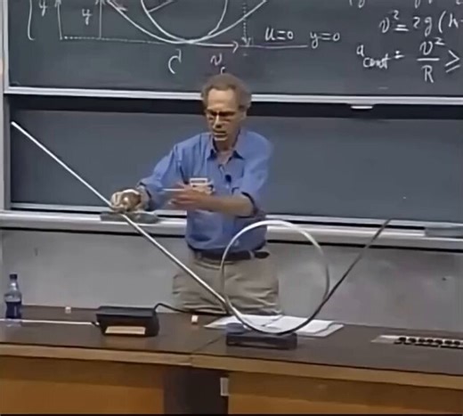 Physics is often taught in dry equations but Walter Lewin turns it into an edge of your seat thriller. He proves that the laws of nature are not just suggestions they are absolute. By releasing the ball from exactly 2.5 times the radius of the loop (h = 5/2 R) he demonstrates the perfect balance between gravitational potential energy and the kinetic energy required to maintain centripetal force. Watch as the math comes to life and the ball defies gravity through pure conservation of mechanical e