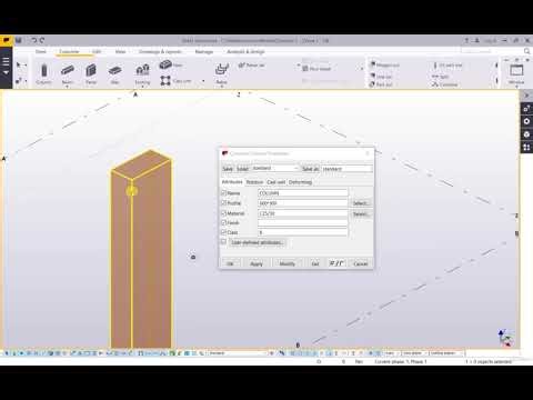 Tekla Structures - Modeling of Column (Concrete)