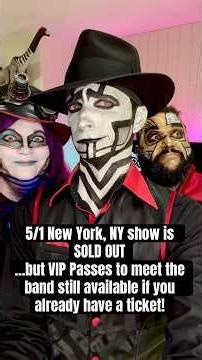 VIP Passes still available for our May 1st New York show!