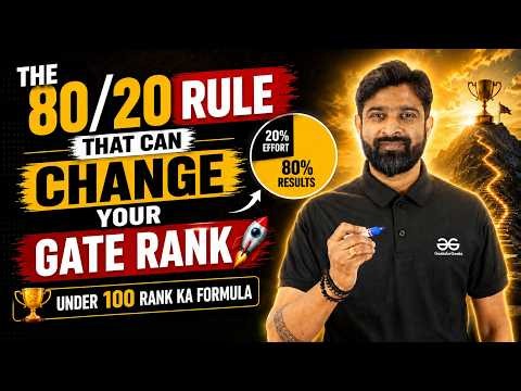 Maximize Your GATE Score with This Simple 80/20 Strategy | High Weightage Topics