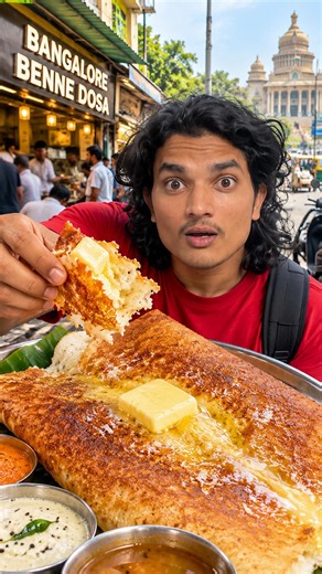 Traveling to Bangalore to Eat Benne Dose 😳? #andhrapradesh #telugushorts #telugu #teluguvlogs