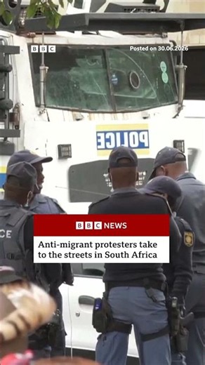 Security tightens in South Africa amid anti-migrant protests. #SouthAfrica #BBCNews