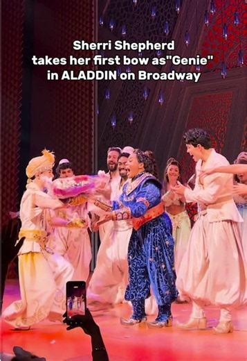 A magical new chapter begins tonight. ✨💙 Join us in celebrating Sherri Shepherd's first bow as Genie in Disney's ALADDIN on Broadway, and get ready for a performance that's truly wish-worthy.