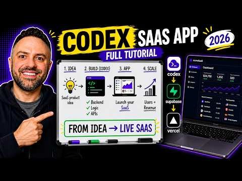 Build and Launch a REAL App with Codex, Supabase and Vercel (Full Tutorial 2026)