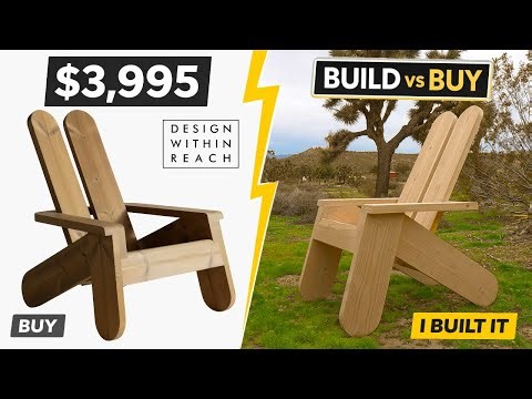 Build vs Buy: DIY Modern Outdoor Adirondack Chair