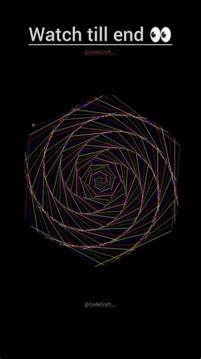 Colorful Spiral Animation in Python Turtle 🐍✨ | Satisfying animation #python #coding #codeadventure