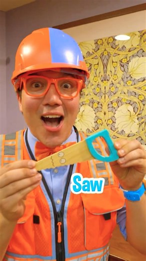 👷Construction Blippi needs to find his missing SAW! 🪚Help him find his tools! #shorts