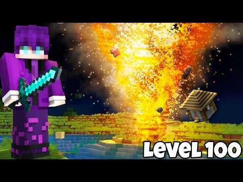 I Survived Level 1 To Level 100 Minecraft Natural Disasters | MCPE HINDI