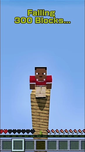 Falling 300 Blocks... But Somehow I Floated Back Up?! [Minecraft]