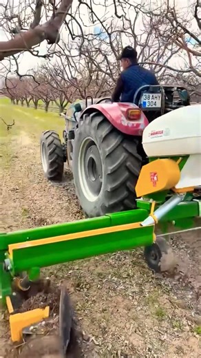 Plowing A field with a tractor
