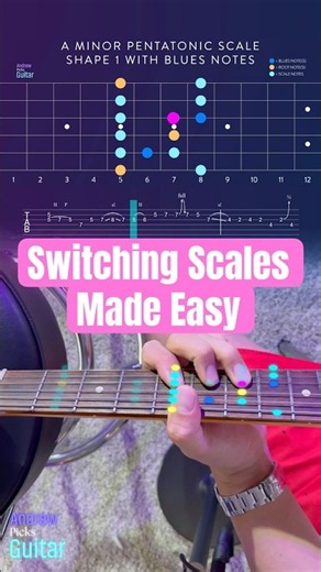 Switching Scales Made Easy #guitar #learnguitar #guitarteacher #guitartutorial