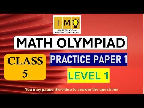 IMO CLASS 5 PRACTICE PAPER 1 | Score 100% in Maths Olympiad! SAMPLE PAPAER 2025