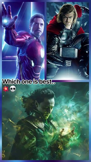 WHO IS THE BEST? 🥶🔥 Iron Man ❤️ vs Thor ⚡ vs Loki 💚 — Choose Your King! 👑💀