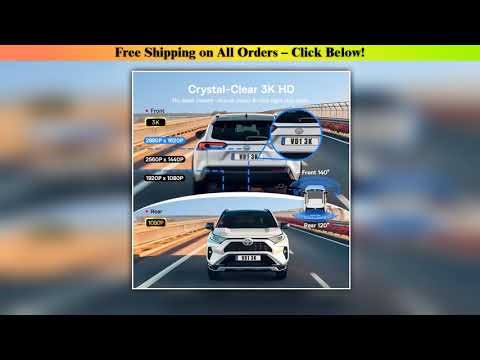 Baseus 3K Dash Cam VD1 Front and Rear Cam HD Built-in GPS Galileo Supercapacitor Car DVR Car