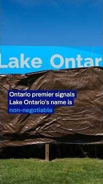 Canada unveils "Lake Ontario now and always" sign | DW News