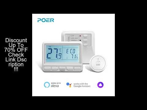POER Smart WiFi Wireless Thermostat Programmable Room Temperature Controller Alexa Boiler Underfloor