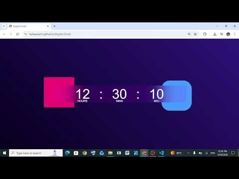 How To Create Digital Clock Using HTML CSS & JavaScript | Display Time Using JavaScript