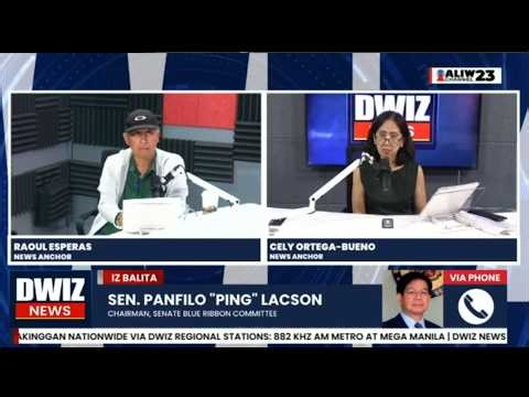 Sen. PING LACSON on Zaldy Co and Impeachment Trial: Interview on DWIZ