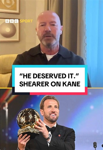 “He’s worked harder than anybody else.” 💪 Alan Shearer says there is no doubt that Harry Kane deserves the accolade of ‘best player in the world’ after being named the 2026 Ballon d’Or winner 🏆 #HarryKane #ballondor #BayernMunich #England
