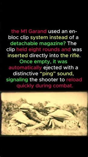 The M1 Garand used an en-bloc clip that held eight rounds #M1Garand #WW2 #Firearms #MilitaryHistory
