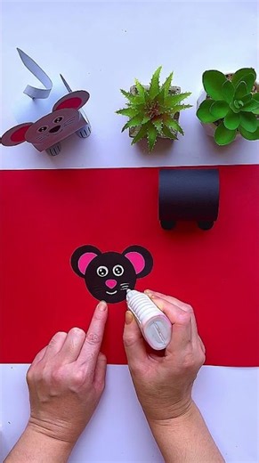 fast and easy paper mouse diy 5 minute craft #shorts #diy #fyp